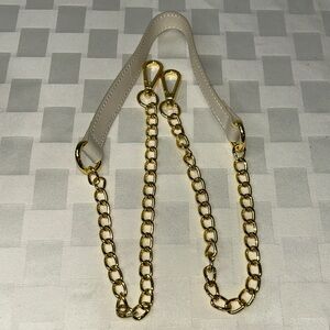 Gold Chain Replacement Strap with Cream Handle